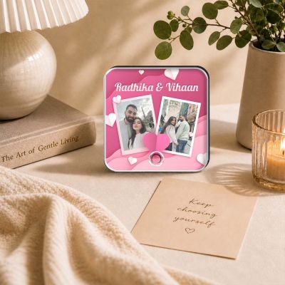 Birthday Gift for Girlfriend Boyfriend Customizable Photo Frame Musical Fridge Magnet for Couples | MP3 Audio & Song Playback Anniversary, Valentine's Day, and Weddings Gift